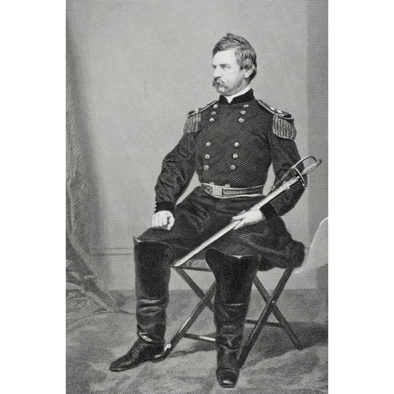 Posterazzi DPI1838879 Nathaniel Prentiss Banks 1816 1894 American Politician & Union General During American Civil War From Painting by Alonzo Chappel Poster Print, 11 x 17