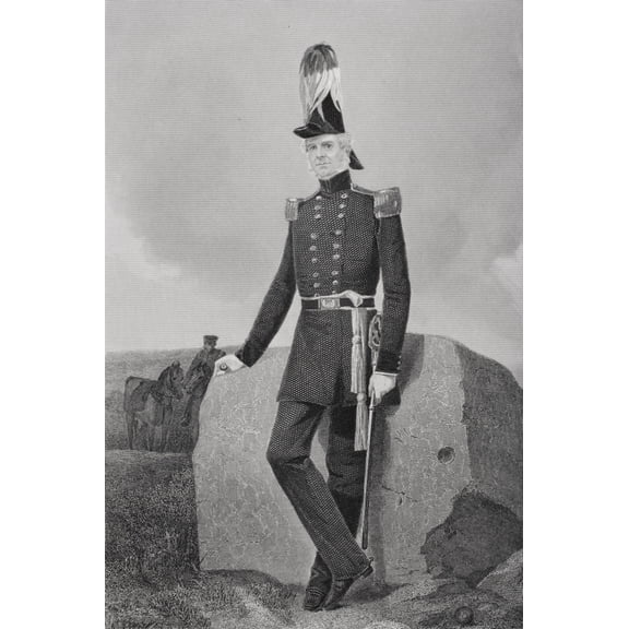 Posterazzi DPI1838901 William Jenkins Worth 1794 To 1849 United States General During The Mexican-American War From Painting by Alonzo Chappel Poster Print, 11 x 17