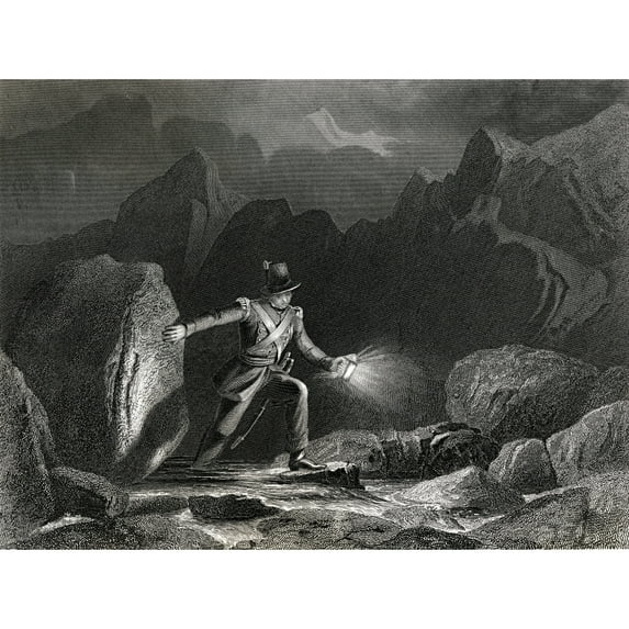 Posterazzi DPI1839392LARGE American Engineer Conveying Despatches From A 19th Century Print Poster Print, Large - 32 x 24