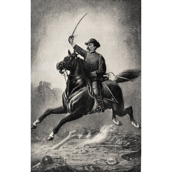 Posterazzi DPI1839446 Romanticization of American Civil War Cavalryman From The Book The International Library of Famous Literature.Published In London 1900 Volume XV Poster Print, 12 x 19