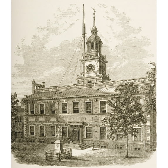 Posterazzi DPI1839554LARGE County Court House Or Independence Hall Philadelphia Pennsylvania In 1870S From American Pictures Drawn with Pen & P 2 Poster Print, Large - 26 x 32