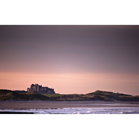 Posterazzi DPI1844378 Castle At Dusk - Northumberland England UK Poster Print, 18 x 11