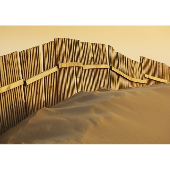 Posterazzi DPI1853628LARGE Fence On Beach Poster Print, Large - 36 x 26