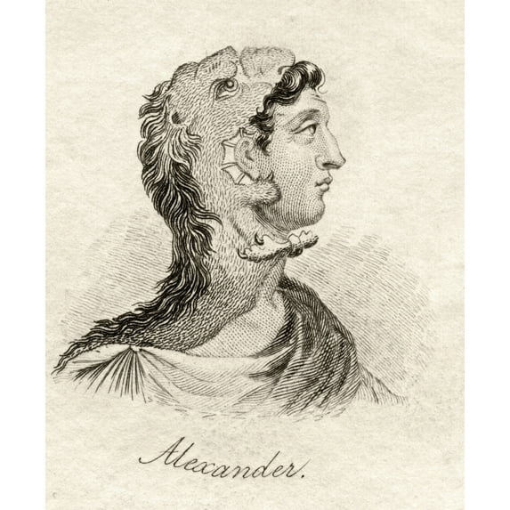 Posterazzi DPI1855458 Alexander The Great 356Bc - 323Bc Ancient Greek King of Macedonia From The Book Crabbs Historical Dictionary Published 1825 Poster Print, 13 x 16