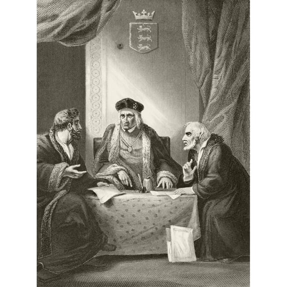 Posterazzi DPI1855754LARGE King Henry VII of England with Sir Richard Empson & Edmund Dudley Two of His Councillors of The Council Learned Poster Print, Large - 24 x 34