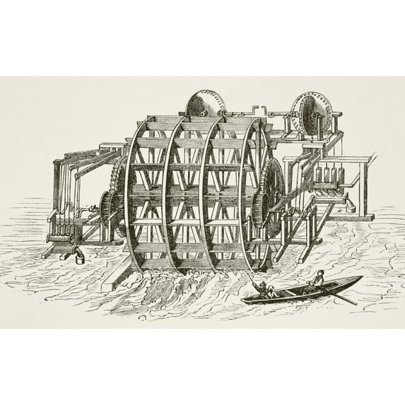 Posterazzi DPI1855809LARGE The Water-Works of London Bridge First Erected In 1582 From The National & Domestic History of England by William Aubrey Poster Print, Large - 36 x 22