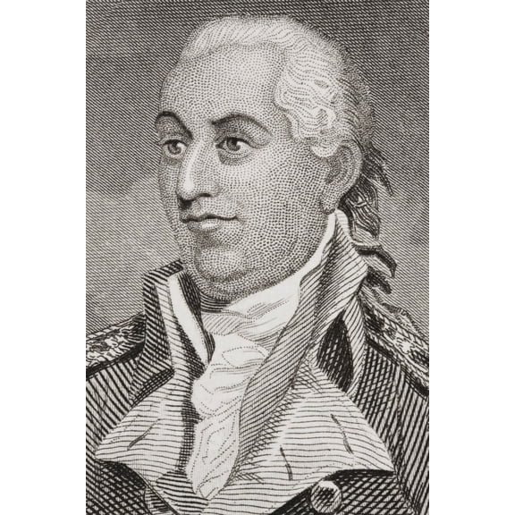 Posterazzi DPI1856022 John Barry 1745 - 1803 Irish Born American Officer In The Continental Navy From The Book Gallery of Historical Portraits Published C.1880 Poster Print, 12 x 18