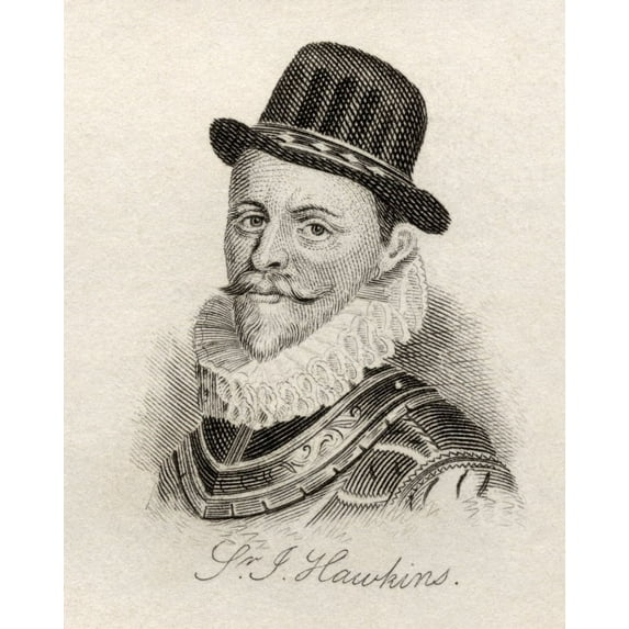 Posterazzi DPI1856212LARGE Admiral Sir John Hawkins Also Spelled Hawkyns 1532 - 1595 English Shipbuilder Poster Print, Large - 26 x 32