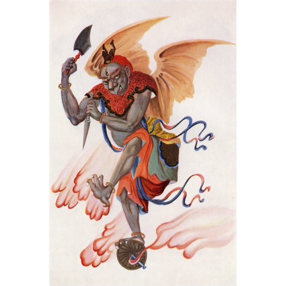 Posterazzi DPI1856470 The God of Thunder From The Book Myths of China & Japan by Donald A Mackenzie Published C1915 Poster Print, 11 x 18