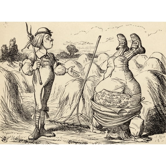Posterazzi DPI1856605LARGE Father William Standing On His Head Illustration by John Tenniel From The Book Alicess Adventures In Wonderland by Lewi Poster Print, Large - 34 x 24