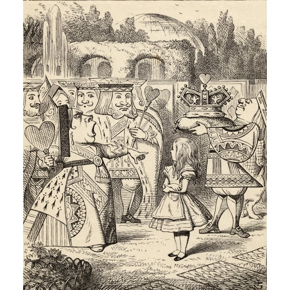 Posterazzi DPI1856610 Off with Her Head Illustration by John Tenniel From The Book Alicess Adventures In Wonderland by Lewis Carroll Published 1891 Poster Print, 13 x 15