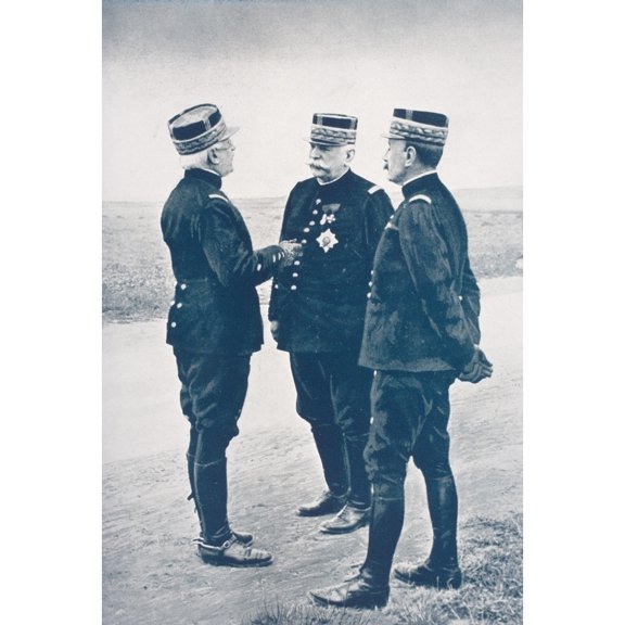 Posterazzi DPI1856780LARGE Three French Commanders. General Durbal Left General Joffre Centre & General Foch Right Poster Print, Large - 24 x 36