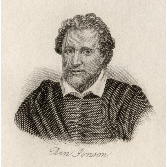 Posterazzi DPI1856790 Ben Jonson 1572-1637 English Jacobean Dramatist Lyric Poet & Literary Critic Engraved by J.W.Cook Print, 14 x 14