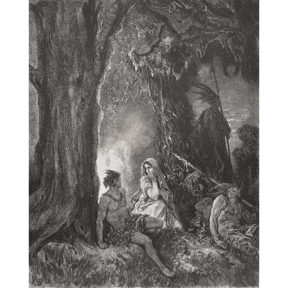 Posterazzi DPI1857052 Engraving by Gustave Dore 1832-1883 French Artist & Illustrator Illustrating Atala by Chateaubriand Print, 13 x 16