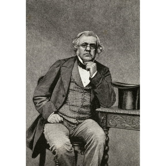 Posterazzi DPI1857115LARGE William Makepeace Thackeray 1811-1863. English Novelist From A Photograph Poster Print, Large - 24 x 34