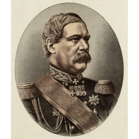 Posterazzi DPI1857279LARGE General Francis Edward Todleben 1818-1884 Russian General & Engineer Poster Print, Large - 28 x 32