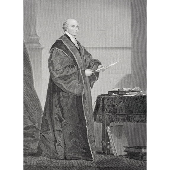 Posterazzi DPI1857728 John Jay 1745 - 1829 U.S. Jurist & First Chief Justice of The Supreme Court of The United States From Painting by Alonzo Chappel Poster Print, 12 x 17