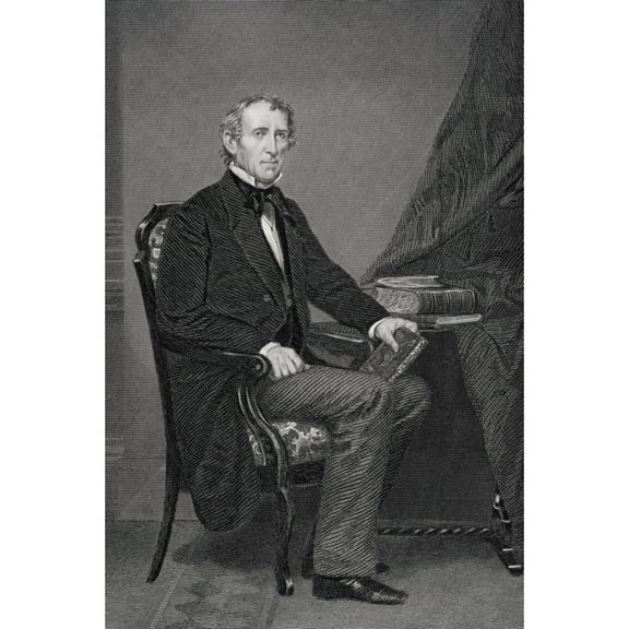 Posterazzi DPI1857752LARGE John Tyler 1790 To 1862 10th President of The United States 1841 To 1845 From Painting by Alonzo Chappel Poster Print, Large - 22 x 34