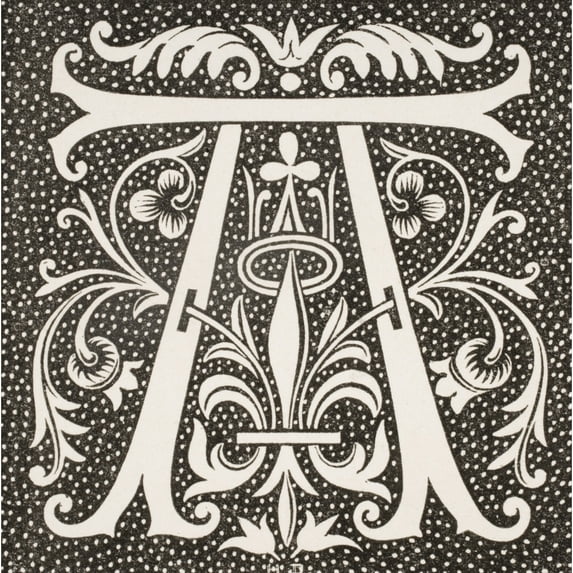 Posterazzi DPI1857887 Decorative Capital Letter A Poster Print, 14 x 15