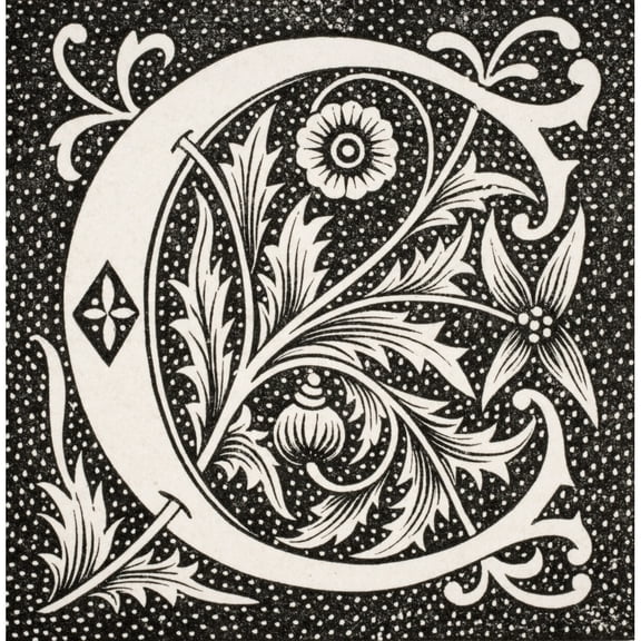 Posterazzi DPI1857944LARGE Decorative Capital Letter C Poster Print, Large - 24 x 24