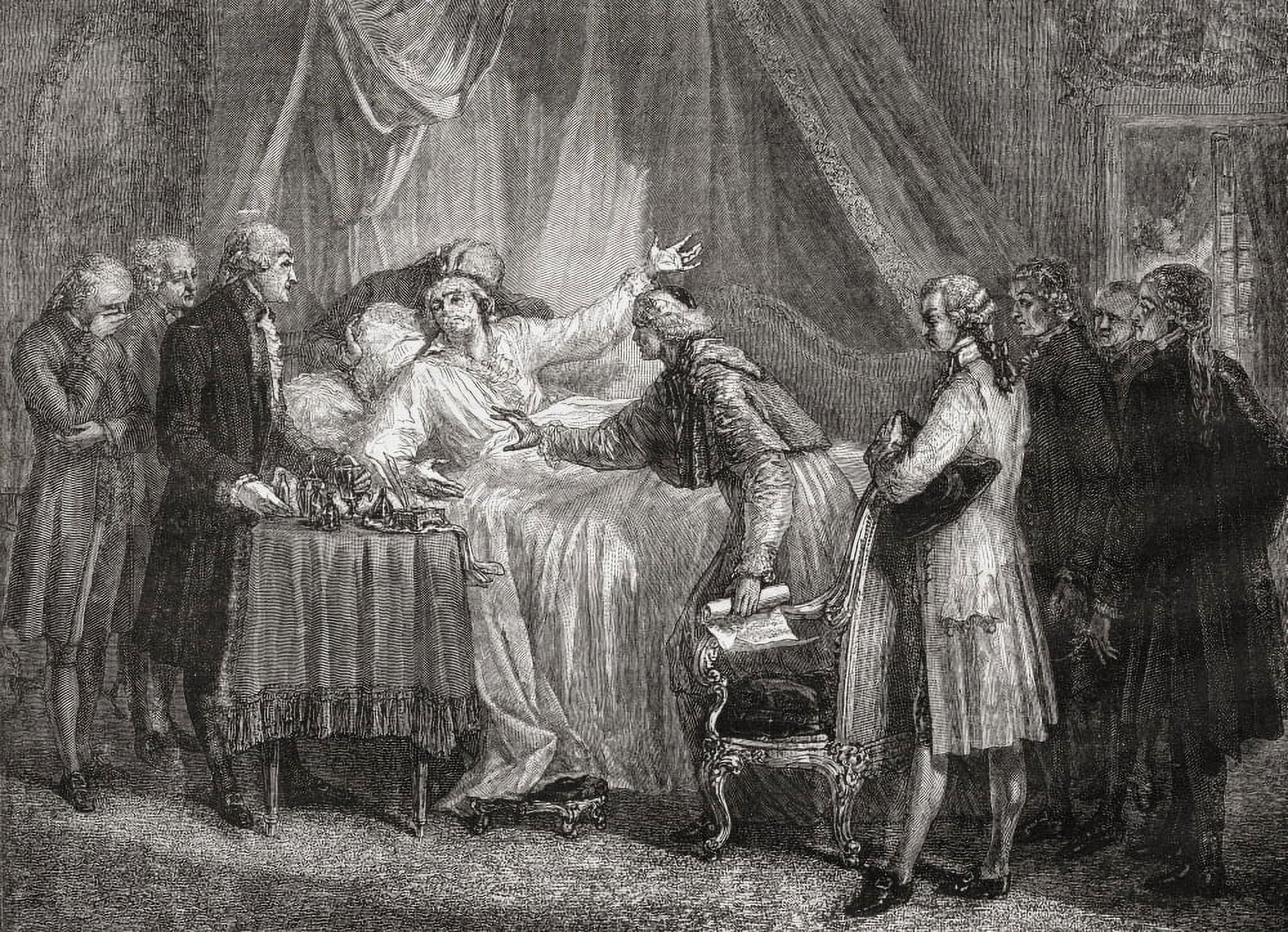 Posterazzi DPI1858132 Death of Mirabeau.Honor Gabriel Riqueti Comte De Mirabeau 1749-1791 French Poster Print, 18 x 13