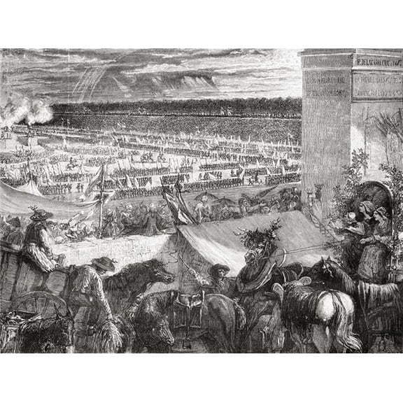 Posterazzi DPI1858135 Grande Federation From Histoire De La Revolution Francaise by Louis Blanc Poster Print, 17 x 13