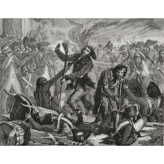 Posterazzi DPI1858160 Massacre of The Swiss, 10th August 1792 Engraved by Jonnard After De La Charlerie From Histoire De La Revolution Francaise by Louis Blanc Poster Print, 17 x 13