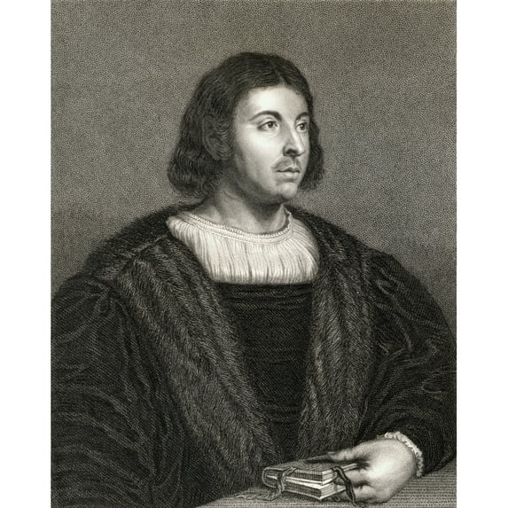 Posterazzi DPI1858583 Giovanni Boccaccio 1313-1375 Italian Writer & Poet From The Book -Gallery of Portraits Published London 1833 Poster Print, 13 x 17
