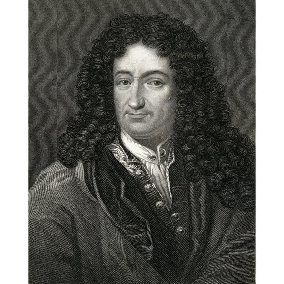 Posterazzi DPI1858584 Godgrey William Leibnitz 1646-1716 German Philosopher & Mathematician From The Book -Gallery of Portraits Published London 1833 Poster Print, 13 x 17