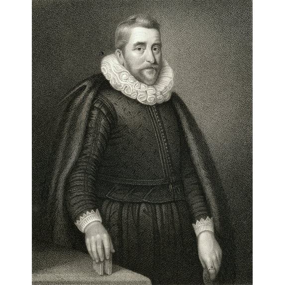 Posterazzi DPI1858604LARGE Sir Henry Wotton 1568-1639 English Poet & Diplomat From The Book Lodge S British Portraits Published London 1823 Poster Print, Large - 26 x 34
