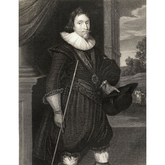 Posterazzi DPI1858611 James Hamilton 2Nd. Marquis of Hamilton, 1589-1624 From The Book -LodgeS British Portraits Published London 1823 Poster Print, 13 x 17
