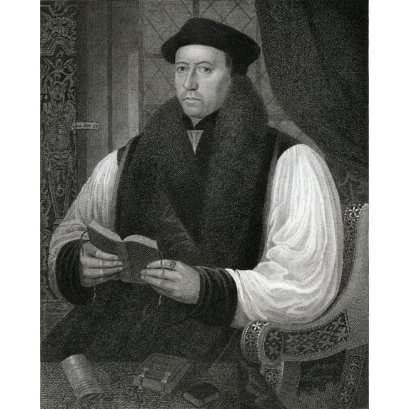 Posterazzi DPI1858859 Thomas Cranmer 1489-1556 First Protestant Archbishop of Canterbury 1533-56 From The Book Lodge S British Portraits Poster Print, 13 x 17