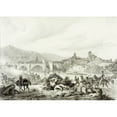 thumbnail image 1 of Posterazzi DPI1858938LARGE French Troops Attack Bezalu Girona Spain During The Napoleonic Wars In 1808 19th Century Lithograph by Engelmann After 3 Poster Print, Large - 34 x 24, 1 of 3