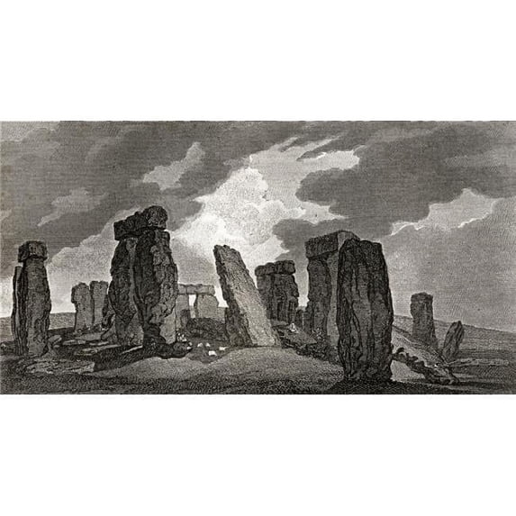 Posterazzi DPI1859003LARGE Stonehenge Salisbury Plain England Engraved by Scott From The Book Poster Print, Large - 40 x 22