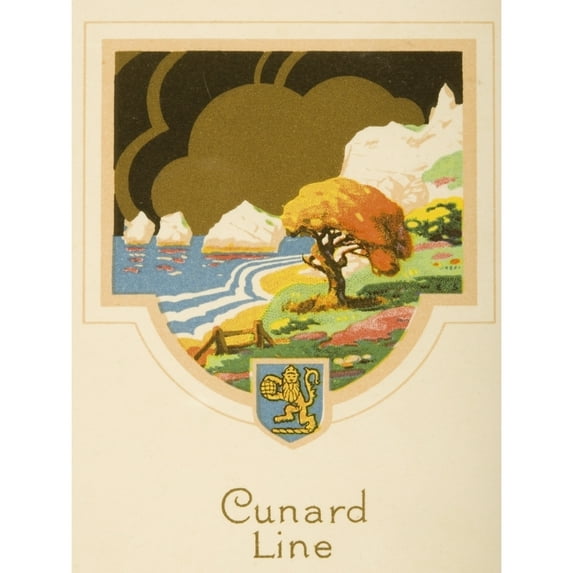 Posterazzi DPI1859444 Diner Dadieu Menu. Cunard Line. R.M.S. Caronia March 7 1929 Poster Print, 12 x 16