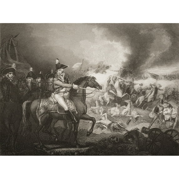 Posterazzi DPI1859551LARGE The Attack Upon The French Camp On The Hills of Famars Near Valenciennes May Poster Print, Large - 34 x 24
