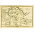 thumbnail image 1 of Posterazzi DPI1859922LARGE Map of Africa Circa.1760 From Atlas De Toutes Les Parties Connues Du Globe Terrestre by Cartographer Rigobert Bonne Poster Print, Large - 36 x 24, 1 of 4