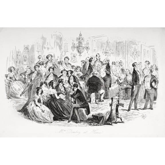 Posterazzi DPI1860166 Mrs. Dombey At Home. Illustration From the Charles Dickens Novel Dombey & Son by H. K. Browne Known As Phiz Poster Print, 18 x 12