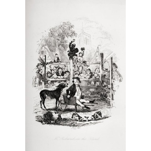 Posterazzi DPI1860236 Mr. Pickwick In the Pound. Illustration From the Charles Dickens Novel the Poster Print, 12 x 18