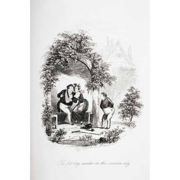 Posterazzi DPI1860242LARGE The Fat Boy Awake on This Occasion Only. Illustration From the Charles Dickens Poster Print, 24 x 36
