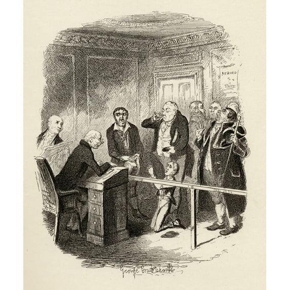 Posterazzi DPI1860264 Oliver Escapes Being Bound Apprentice to the Sweep From the Book the Adventures of Oliver Twist by Charles Dickens Wit 1 Poster Print, 13 x 16