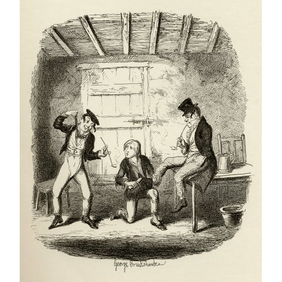 Posterazzi DPI1860270LARGE Master Bates Explains A Professional Technicality From the Book the Adventures of Oliver Twist by Charles Dickens with 2 Poster Print, 26 x 30