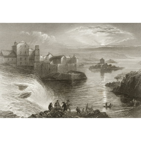 Posterazzi DPI1860298 Ballyshannon County Donegal Ireland Drawn by Whbartlett Engraved by Jtwillmore From the Scenery & Antiquitie Poster Print, 17 x 11