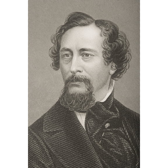 Posterazzi DPI1860447 Charles John Huffam Dickens 1812-1870. English Novelist. Engraved by D. J. Pound Poster Print, 12 x 18