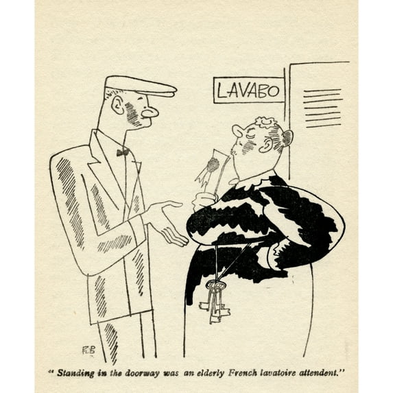 Posterazzi DPI1860835LARGE Illustration by Ralph Barton 1891 to 1931 Frontspiece From the Book But Gentlemen Marry Brunettes by Anita Loos Publishe Poster Print, 26 x 32