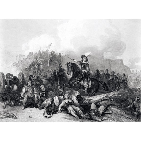 Posterazzi DPI1861658LARGE Storming of Bristol 26 July 1643 During English Civil War From 19th Century Poster Print, 34 x 24