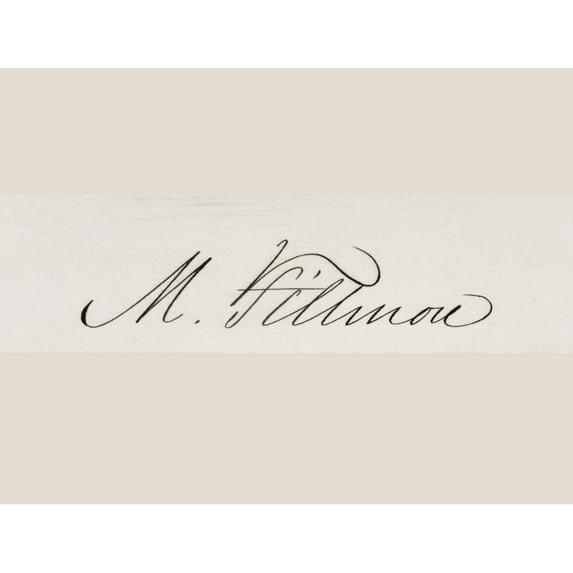 Posterazzi DPI1861841LARGE Signature of Millard Fillmore 1800 to 1874 13Th President of the United States 1850 to 1853 Poster Print, 32 x 24