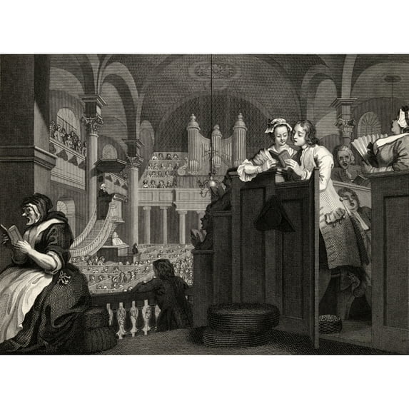 Posterazzi DPI1861969 Industry & Idleness the Industrious Prentice Performing the Duty of A Christian From the Original Design by Hogarth Fr Poster Print, 17 x 12