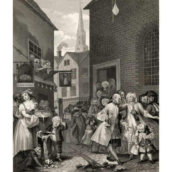 Posterazzi DPI1861971 Times of the Day Noon From the Original Picture by Hogarth From the Works of Hogarth Published London 1833 Poster Print, 13 x 15