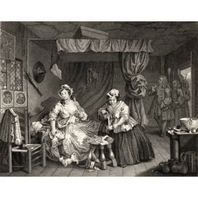 The Harlots Progress Apprehended By A Magistrate From The Original Picture By Hogarth From The Works Of Hogarth Published London 1833 Poster Print (16 x 13)